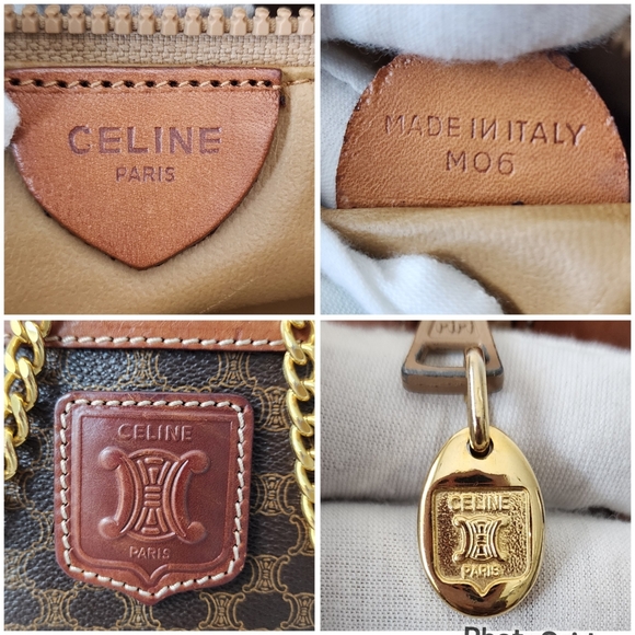 AuthH Celine Vintage 2Way Leather Handbag - Picture 4 of 12